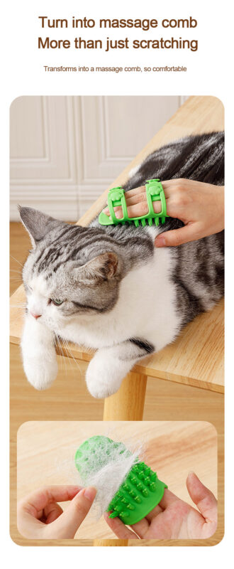 wholesale custom silicone cat scratcher table leg toy with built in grooming brush & massage
