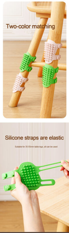 wholesale custom silicone cat scratcher table leg toy with built in grooming brush & massage