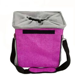 wholesale waterproof pet carrier portable dog bike basket with adjustable shoulder strap & safety features