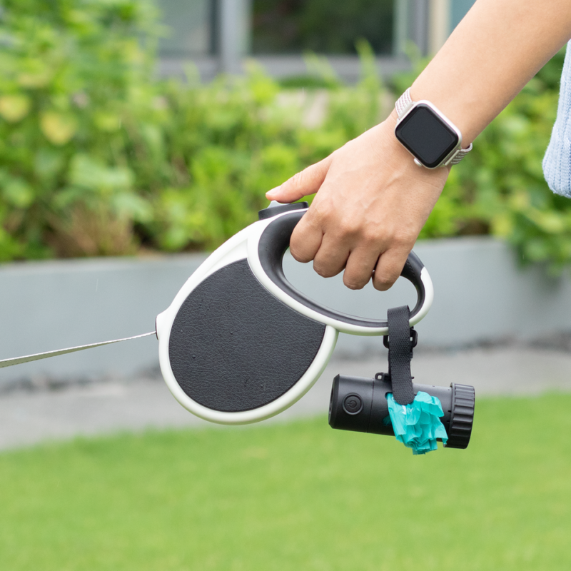 led pet poop bag dispenser with flashlight eco friendly, biodegradable & portable