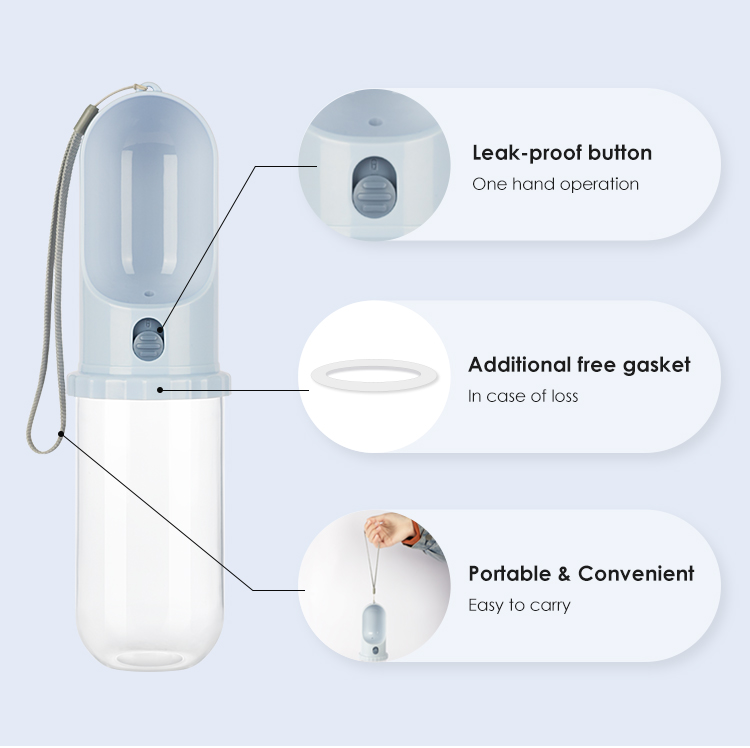 portable foldable dog water bottle plastic travel bottle for outdoor adventures