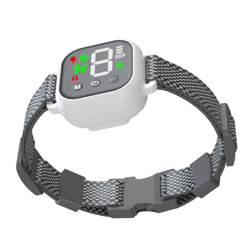 factory direct rechargeable dog training collar with auto bark control, electric shock & vibration new color screen design