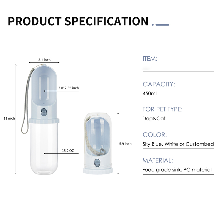 portable foldable dog water bottle plastic travel bottle for outdoor adventures