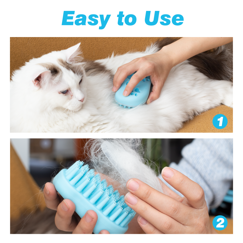 eco friendly silicone pet bath brush cleaning & massaging tool for dogs & cats