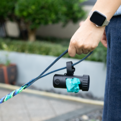 led pet poop bag dispenser with flashlight eco friendly, biodegradable & portable