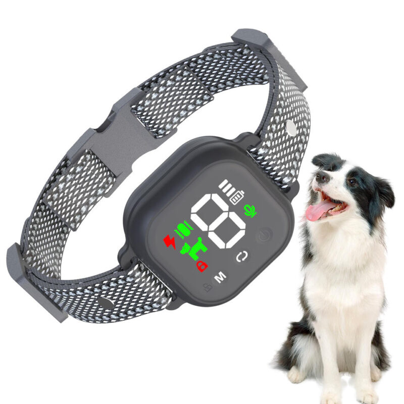 factory direct rechargeable dog training collar with auto bark control, electric shock & vibration new color screen design