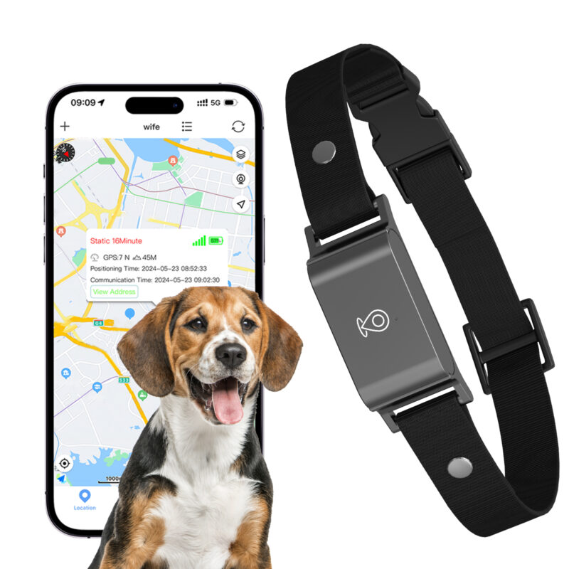 4g real time gps pet tracker ip67 waterproof smart collar with activity & sleep monitor, step counter & remote control