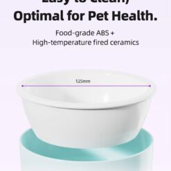 adjustable ceramic pet bowl easy to clean, ergonomic spine protection for cats & small dogs