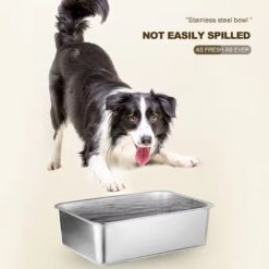 wholesale large stainless steel cat litter pan – high side, smooth surface, easy clean, rust proof – oem bulk