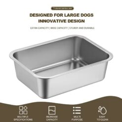 wholesale large stainless steel cat litter pan – high side, smooth surface, easy clean, rust proof – oem bulk