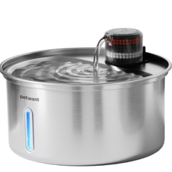 3.2l stainless steel pet water fountain advanced multi layer filter, eco friendly & durable