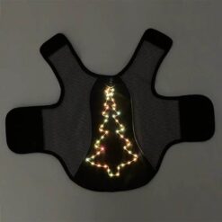 led christmas dog harness usb rechargeable with glow lights & embroidery
