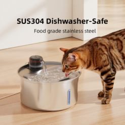 3.2l stainless steel pet water fountain advanced multi layer filter, eco friendly & durable