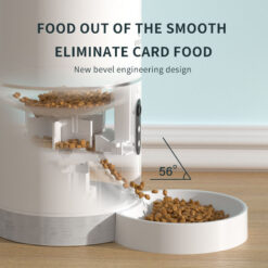 smart 4l pet feeder with app control, built in desiccant box & eco friendly charging