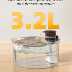 3.2l stainless steel pet water fountain advanced multi layer filter, eco friendly & durable