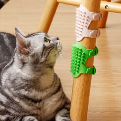wholesale custom silicone cat scratcher table leg toy with built in grooming brush & massage