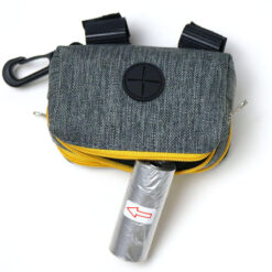 wholesale washable dog poop bag holder zipper pouch with leash attachment