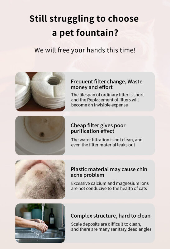 3.2l stainless steel pet water fountain advanced multi layer filter, eco friendly & durable