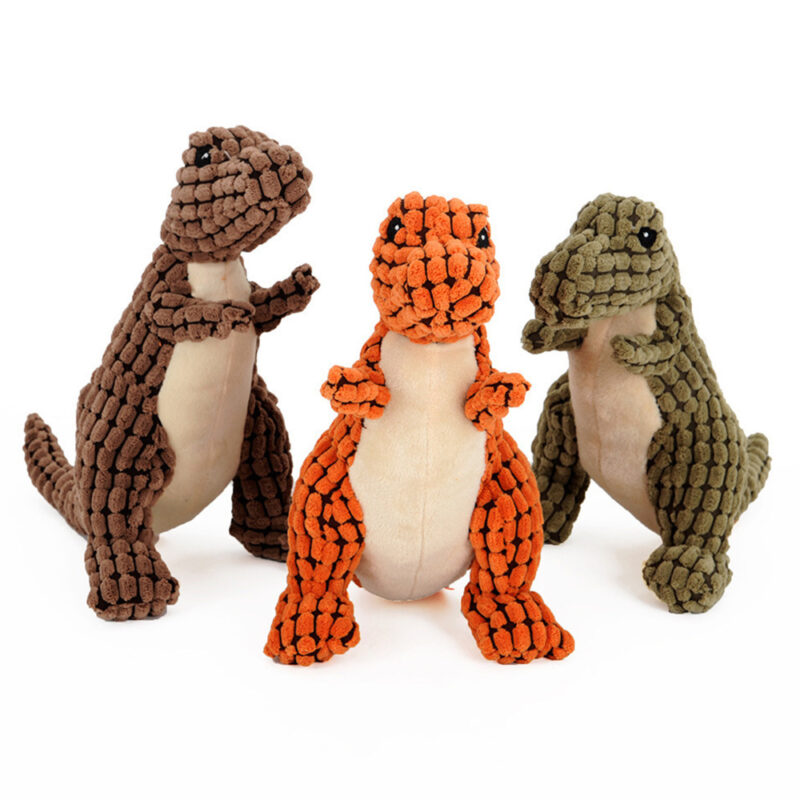 wholesale indestructible dinosaur dog toy durable squeaky chew toy for aggressive chewers