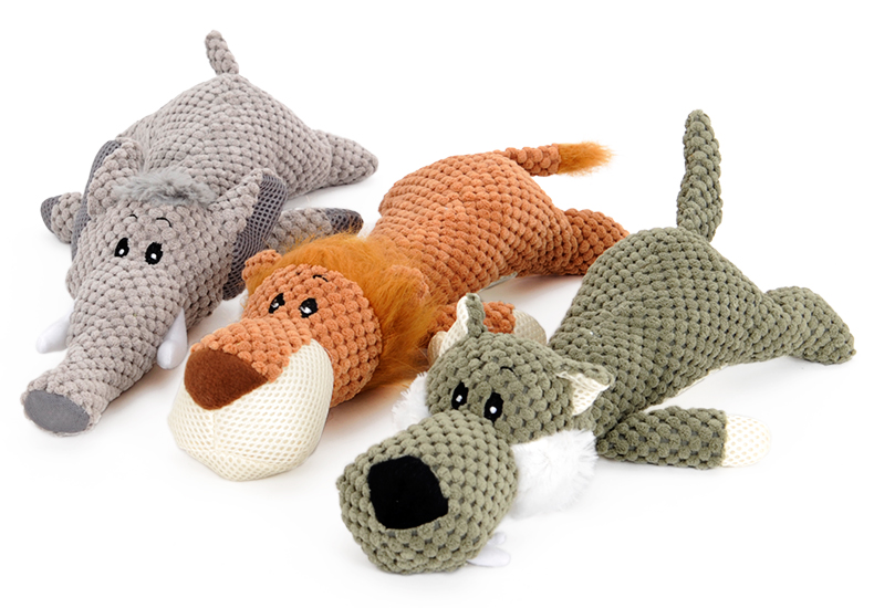 wholesale indestructible dinosaur dog toy robust squeaky plush chew toy for aggressive chewers