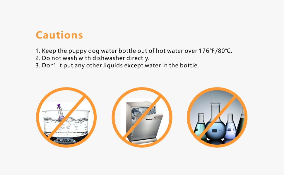 portable pet water bottle with bowl leak proof, food grade, for dogs & cats