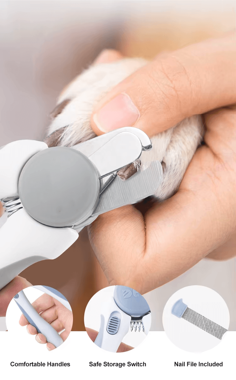 stainless steel pet nail clippers for dogs & cats professional claw trimmer with free nail file