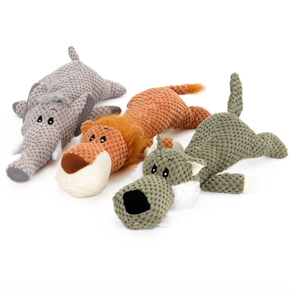 wholesale indestructible dinosaur dog toy robust squeaky plush chew toy for aggressive chewers