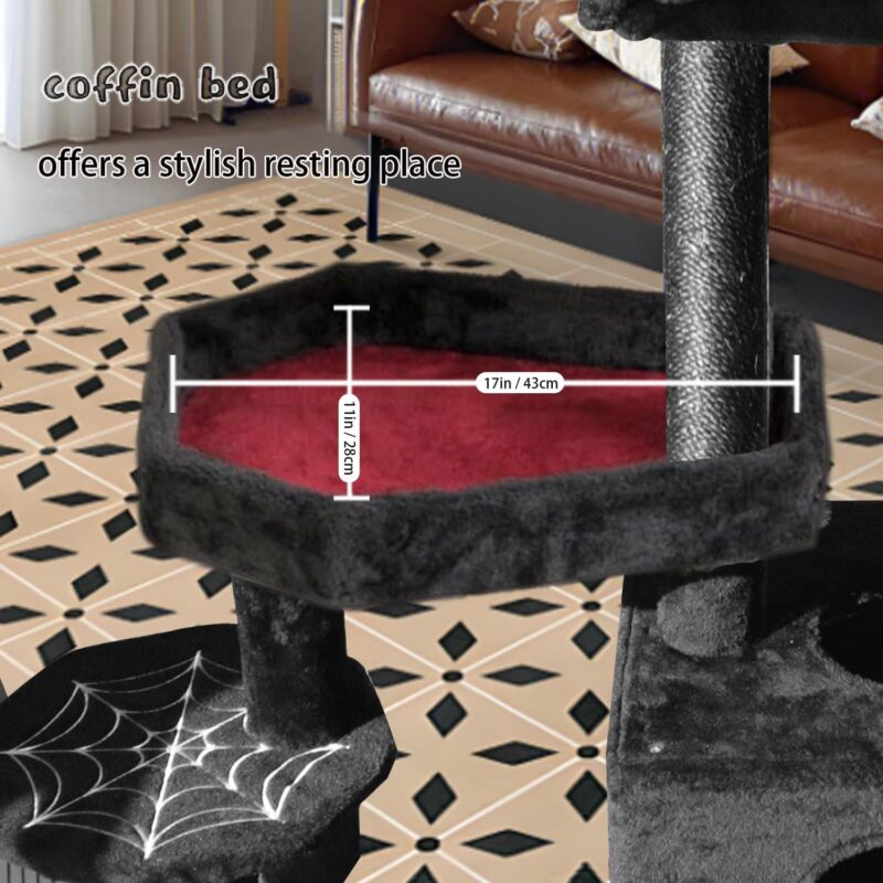 premium multi level cat tree tower with condo and scratching posts for indoor cats & kittens